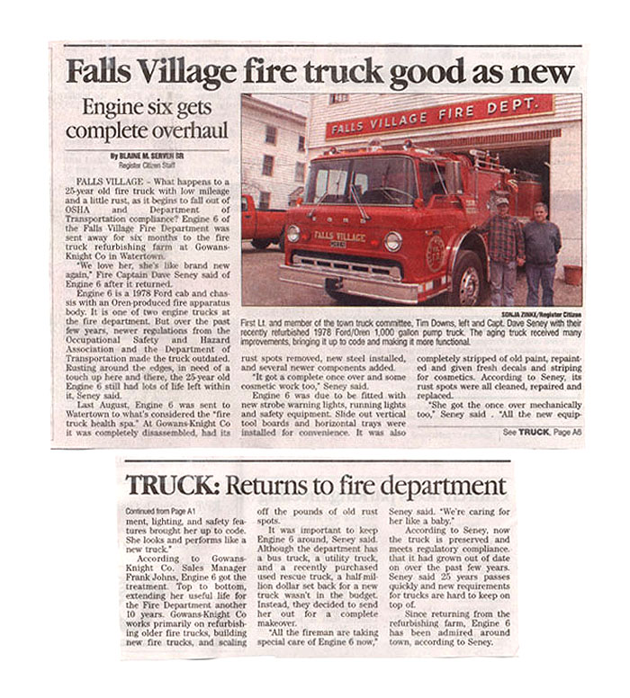 Falls Village VFD Refurb